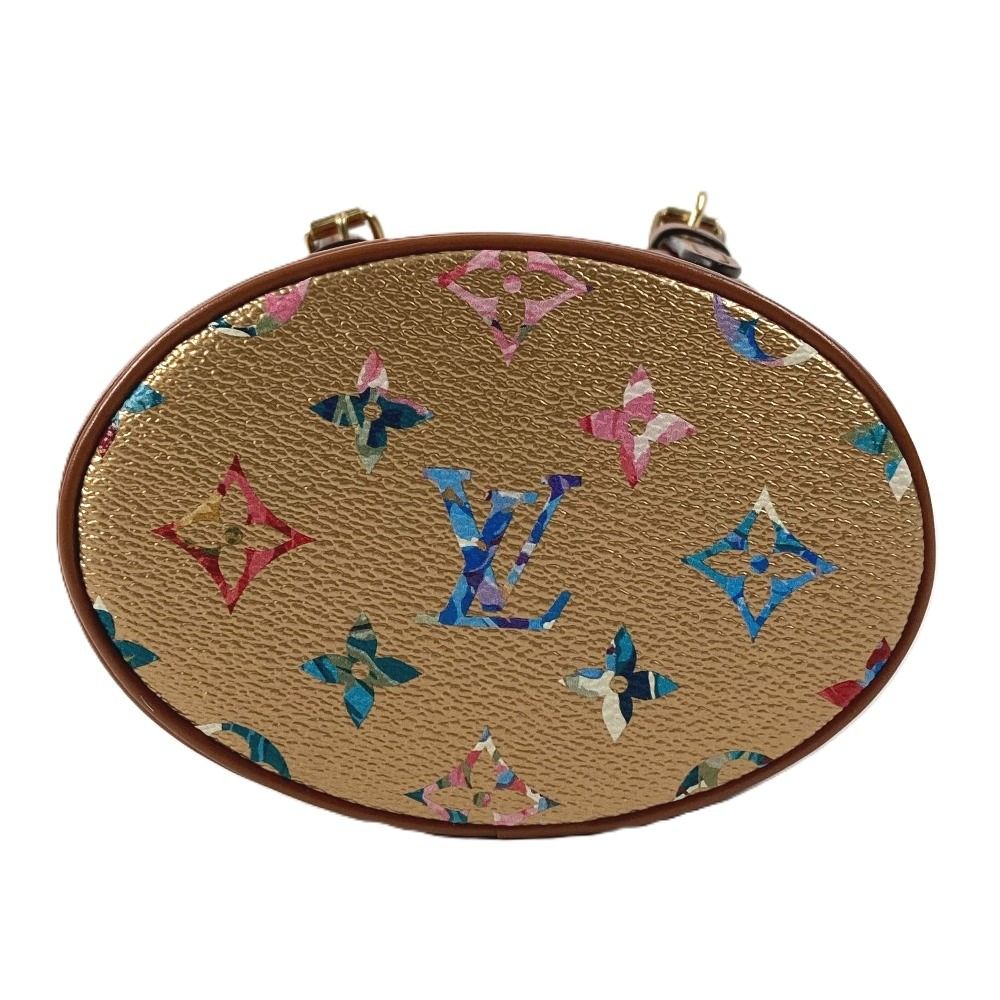 Louis Vuitton Shoulder Bag Nano Bucket Leather Gold — view 5