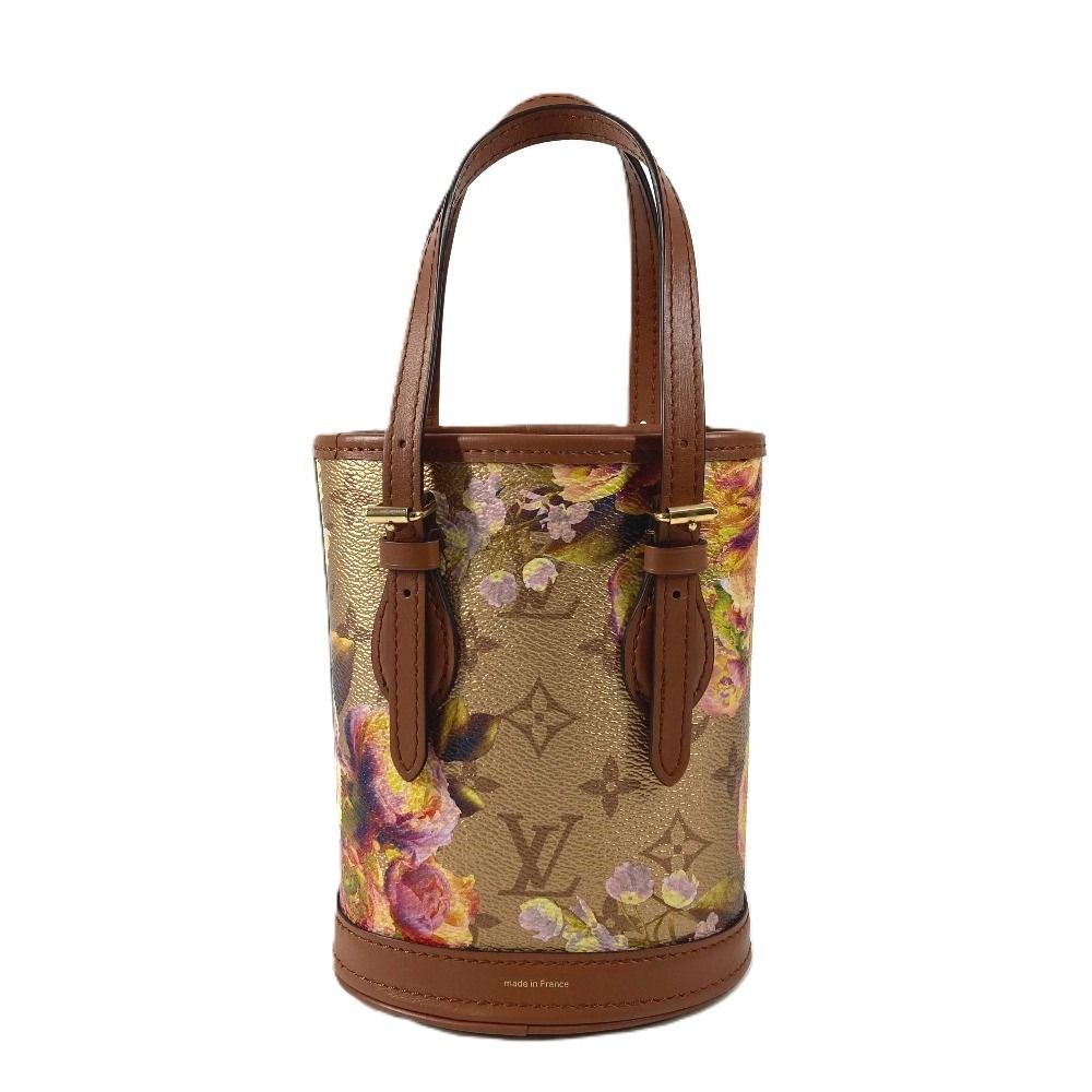 Louis Vuitton Shoulder Bag Nano Bucket Leather Gold — view 2