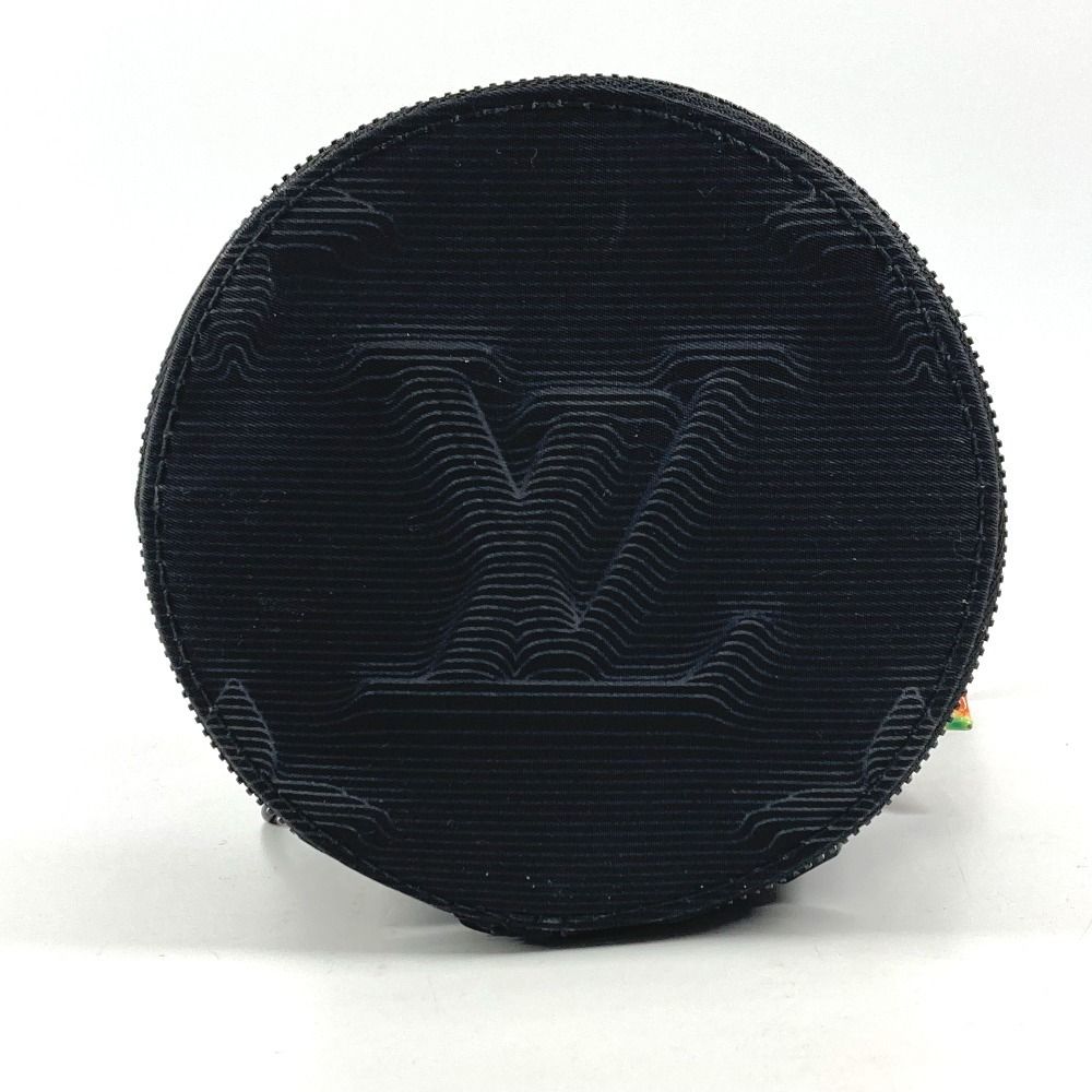 Louis Vuitton Shoulder Bag Expansion Double Polochon Leather Nylon Black — view 5