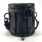 Louis Vuitton Shoulder Bag Expansion Double Polochon Leather Nylon Black — view 2