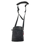 Louis Vuitton Shoulder Bag Expansion Double Polochon Leather Nylon Black — view 6