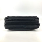 Prada Shoulder Bag Triangle Logo Leather Nylon Black — view 4