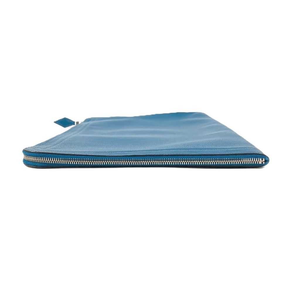 Hermes Clutch Zip Computer Ever Color Blue Degaris — view 5
