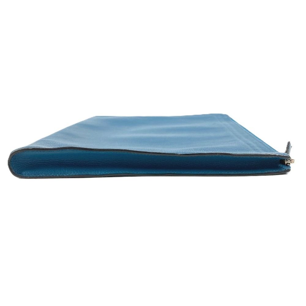 Hermes Clutch Zip Computer Ever Color Blue Degaris — view 3