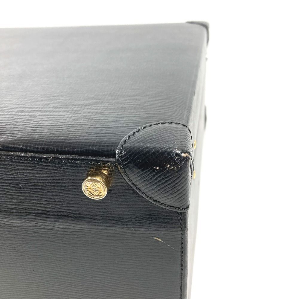 Loewe Handbag Logo Anagram Attache Case Leather Black — view 6