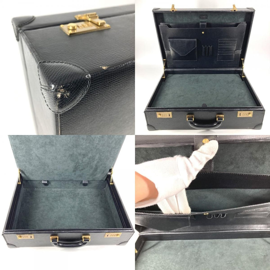 Loewe Handbag Logo Anagram Attache Case Leather Black — view 8