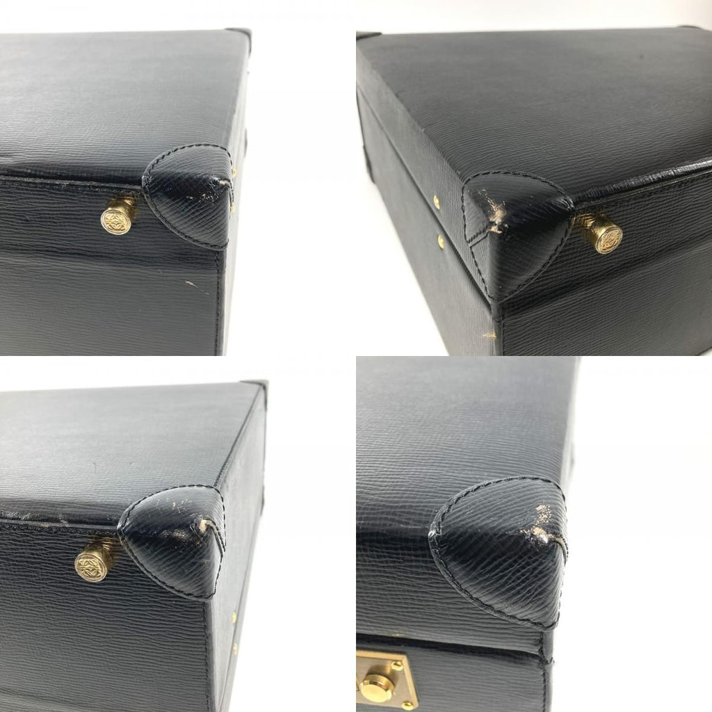Loewe Handbag Logo Anagram Attache Case Leather Black — view 7