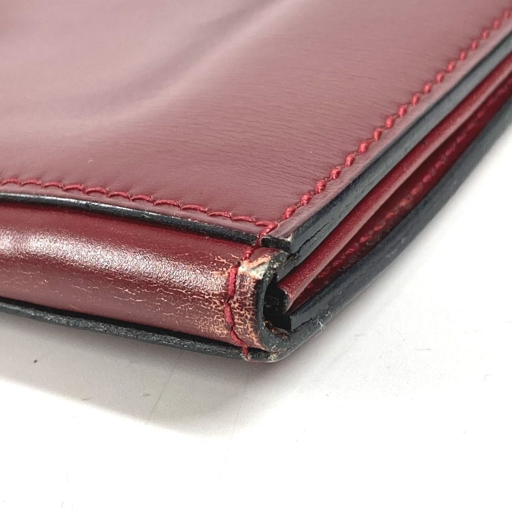 Hermes Clutch Leather Wine Red — view 2