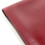 Hermes Clutch Leather Wine Red — view 5