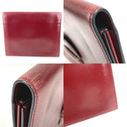 Hermes Clutch Leather Wine Red — view 7