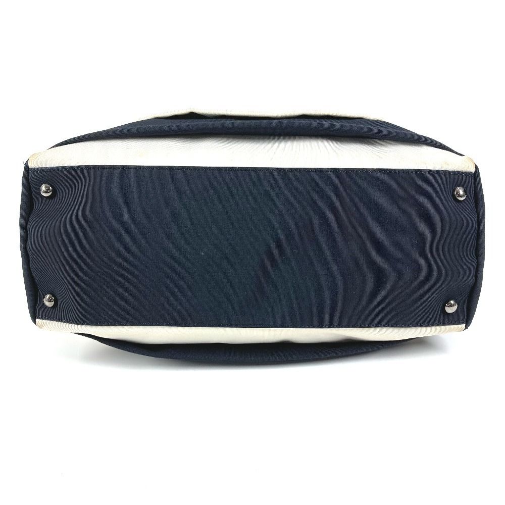 Chanel Shoulder Bag Border Nylon Canvas Black — view 5