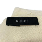 Gucci Scarf Ivory Fringe GG Pattern Wool — view 2