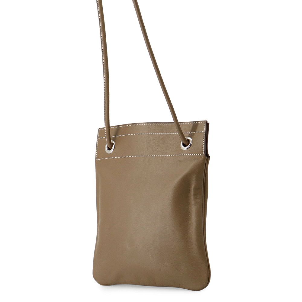 Hermes Shoulder Bag Sac Aline Mini Etoupe Silver Swift — view 2