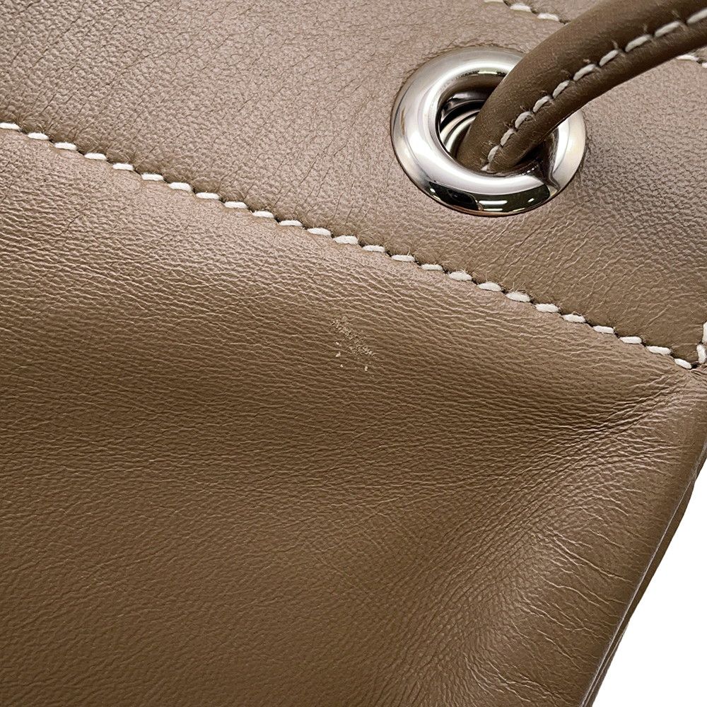 Hermes Shoulder Bag Sac Aline Mini Etoupe Silver Swift — view 8