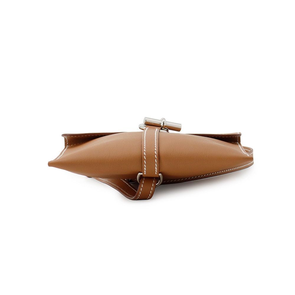 Hermes Shoulder Bag Glenan to Go Gold Silver Swift — view 3