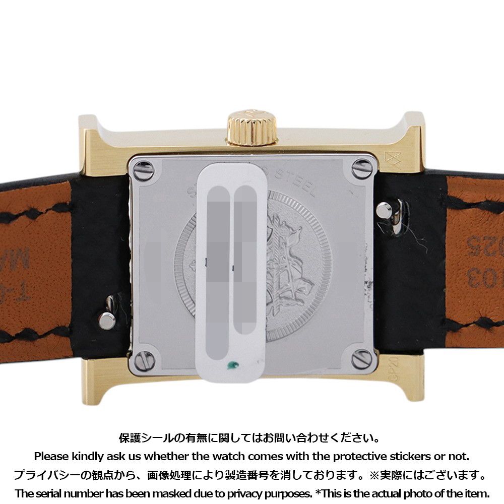 Hermes Watch Mini Epsom Black Silver Opaline Dial — view 3
