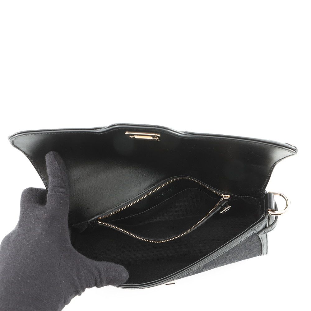 Gucci Shoulder Bag le Che GG Canvas Leather Black — view 5