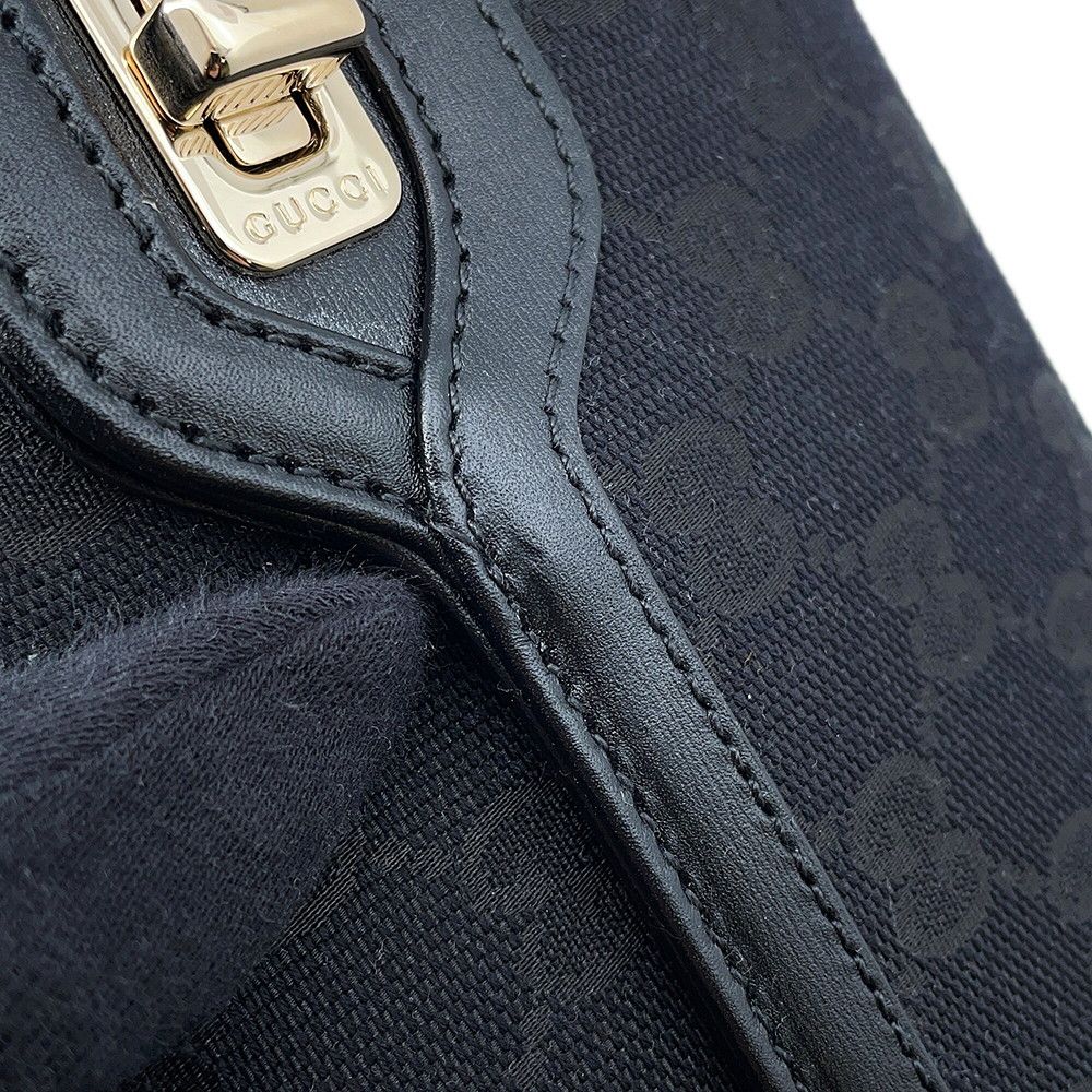 Gucci Shoulder Bag le Che GG Canvas Leather Black — view 8