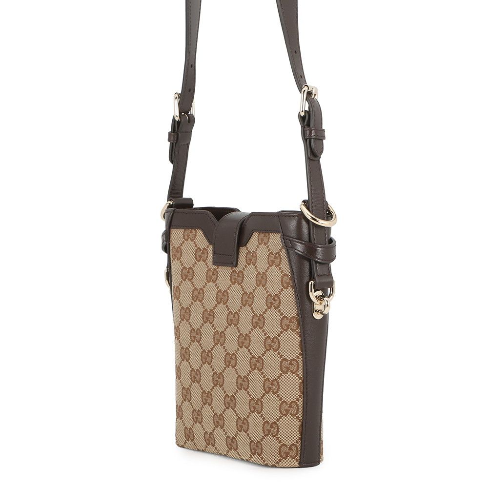 Gucci Shoulder Bag Mini Bucket GG Canvas Leather — view 2