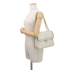 Gucci Shoulder Bag Deco Chain Bag Leather 2-Way White — view 4