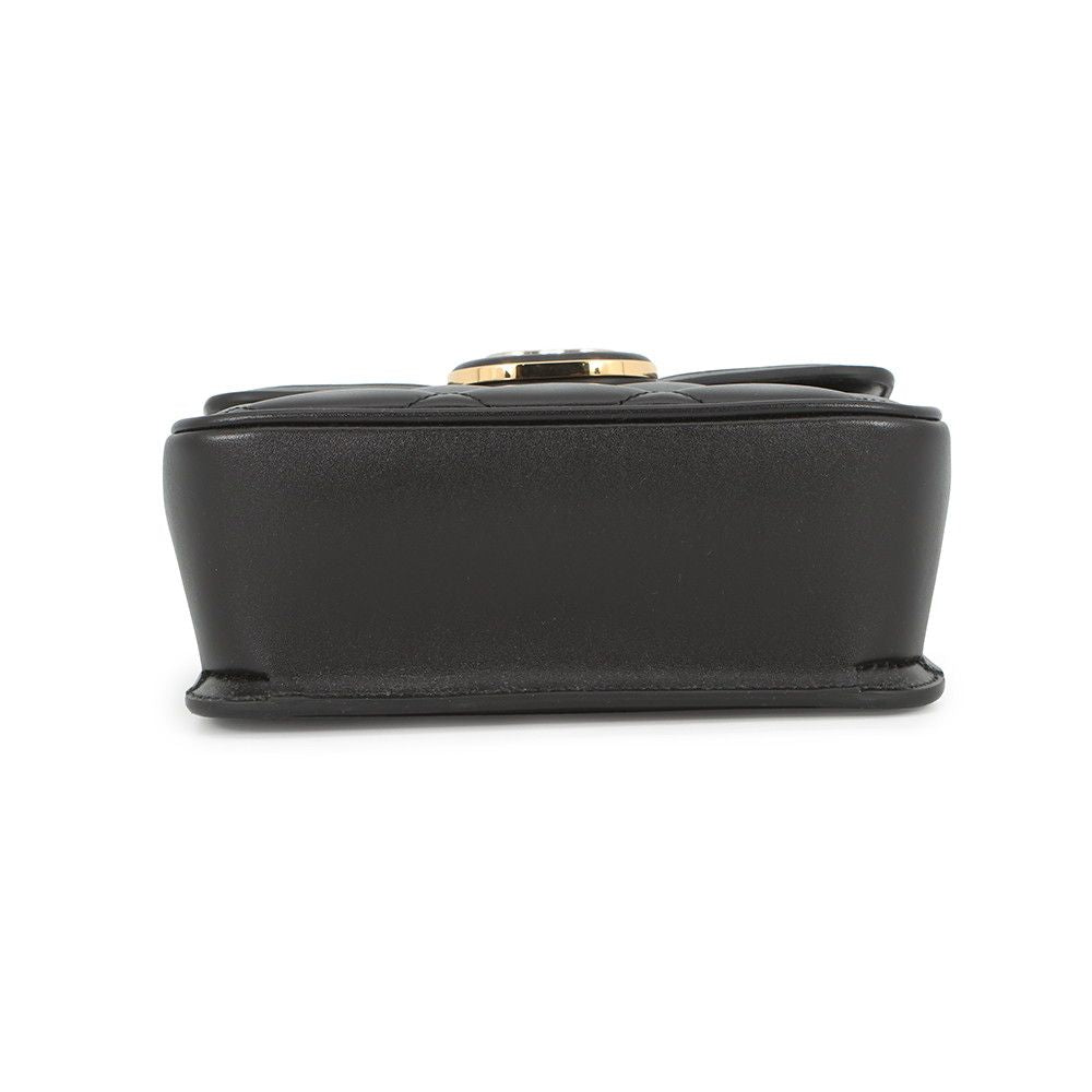 Gucci Shoulder Bag Deco Mini Chain Bag Leather 2-Way Black — view 3