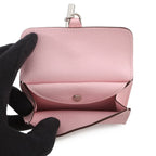 Hermes Coin Case Glenan Compact Wallet Rose Sakura Silver Swift — view 5