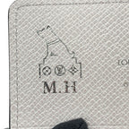 Louis Vuitton Card Case Monogram Taigarama Amberop Business Holder White — view 7