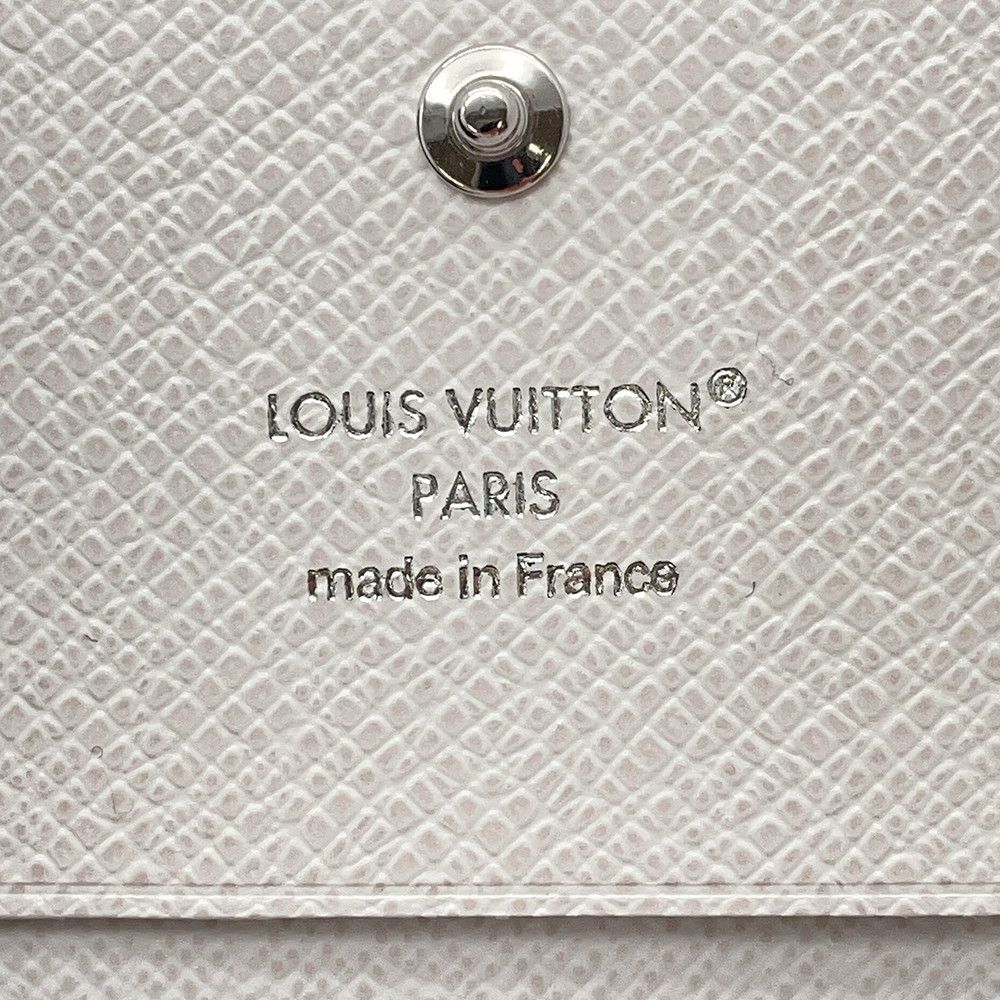 Louis Vuitton Card Case Monogram Taigarama Amberop Business Holder White — view 8