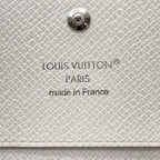 Louis Vuitton Card Case Monogram Taigarama Amberop Business Holder White — view 8