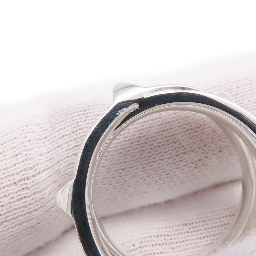 Hermes Ring Cl De-h Double Round Silver 51 — view 6