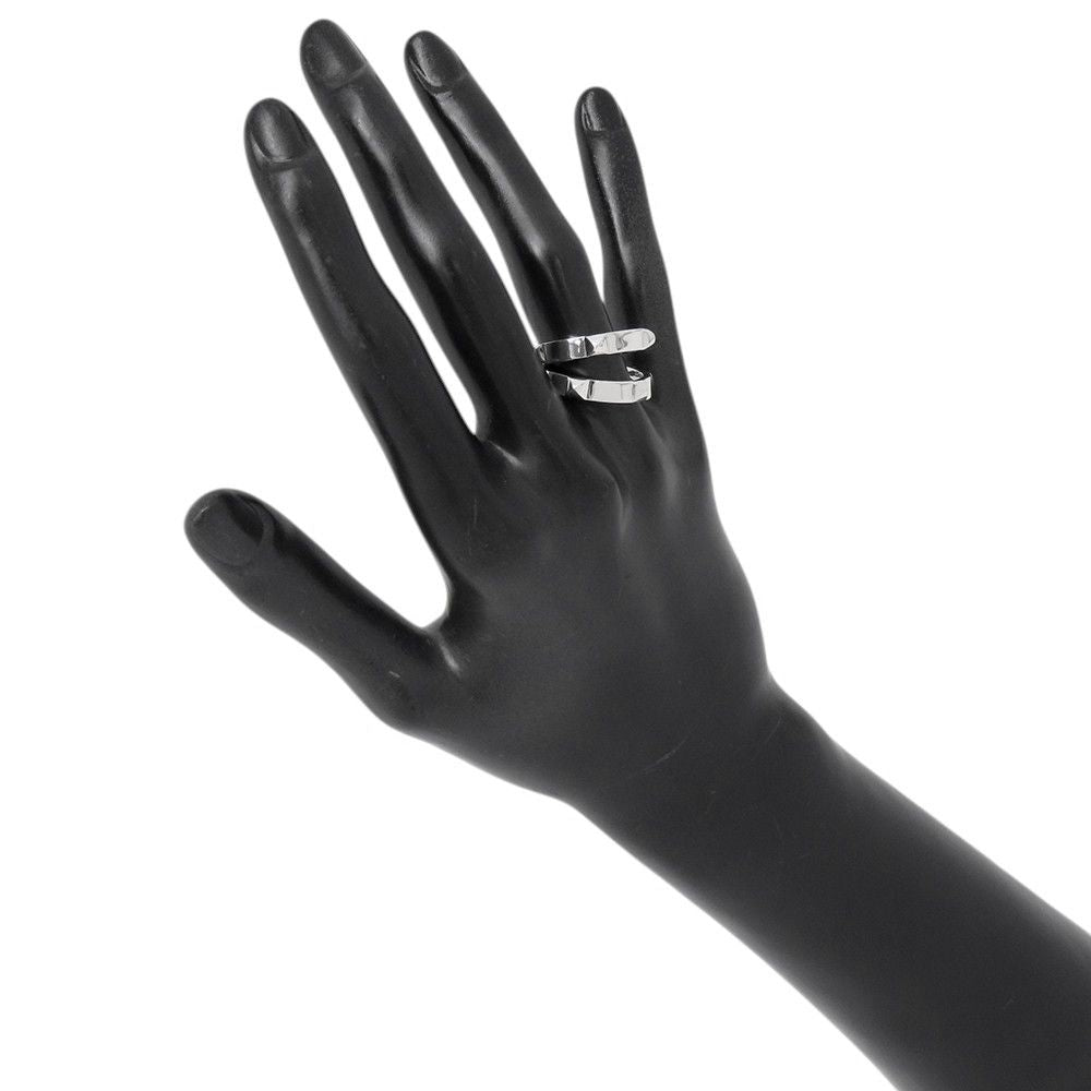Hermes Ring Cl De-h Double Round Silver 51 — view 5