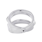 Hermes Ring Cl De-h Double Round Silver 51 — view 4