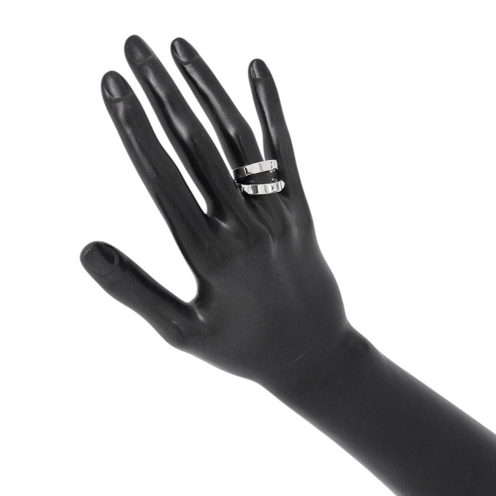 Hermes Ring Cl De-h Double Round Silver 51 — view 5