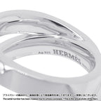 Hermes Ring Cl De-h Double Round Silver 51 — view 8