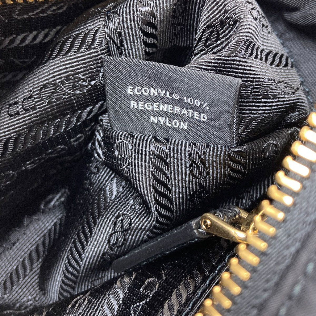 Prada Logo Chain Shoulder Bag Nylon — view 8