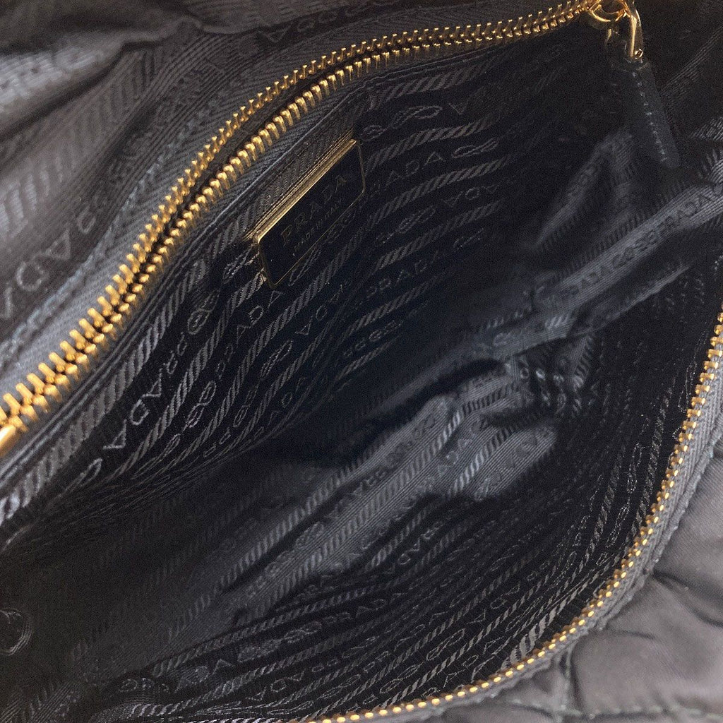 Prada Logo Chain Shoulder Bag Nylon — view 5