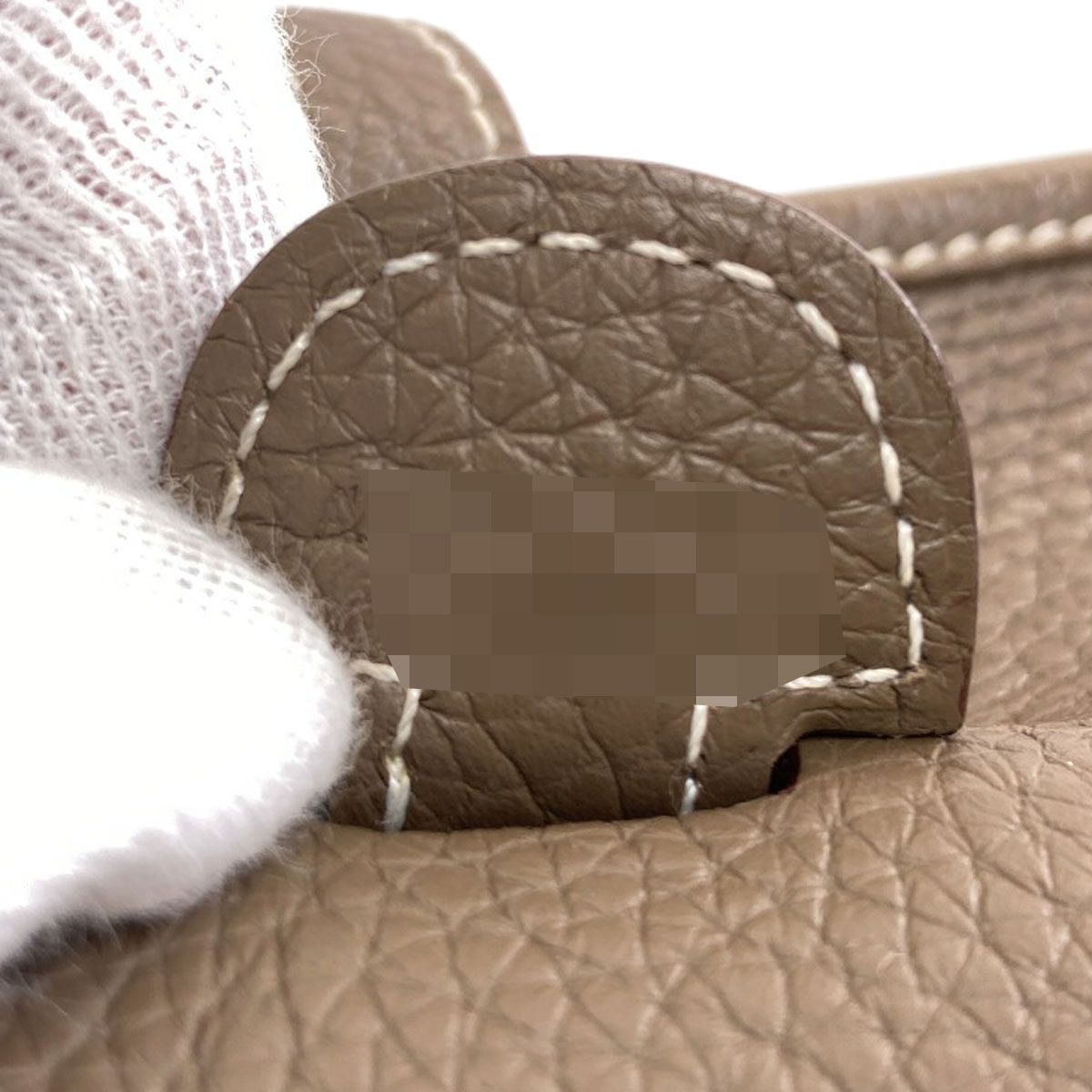 Hermes Evelyne 3 PM Etoupe Silver Shoulder Bag Taurillon — view 7