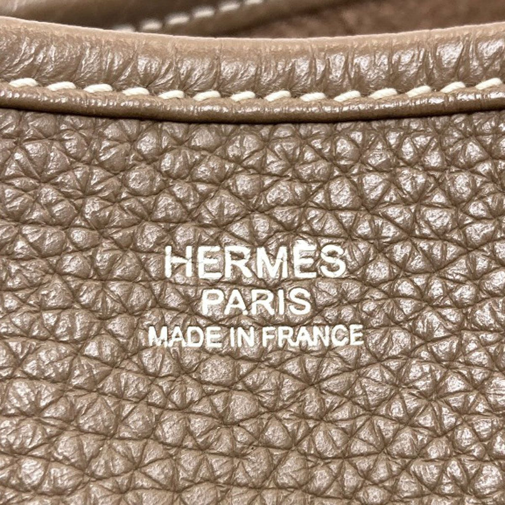 Hermes Evelyne 3 PM Etoupe Silver Shoulder Bag Taurillon — view 6