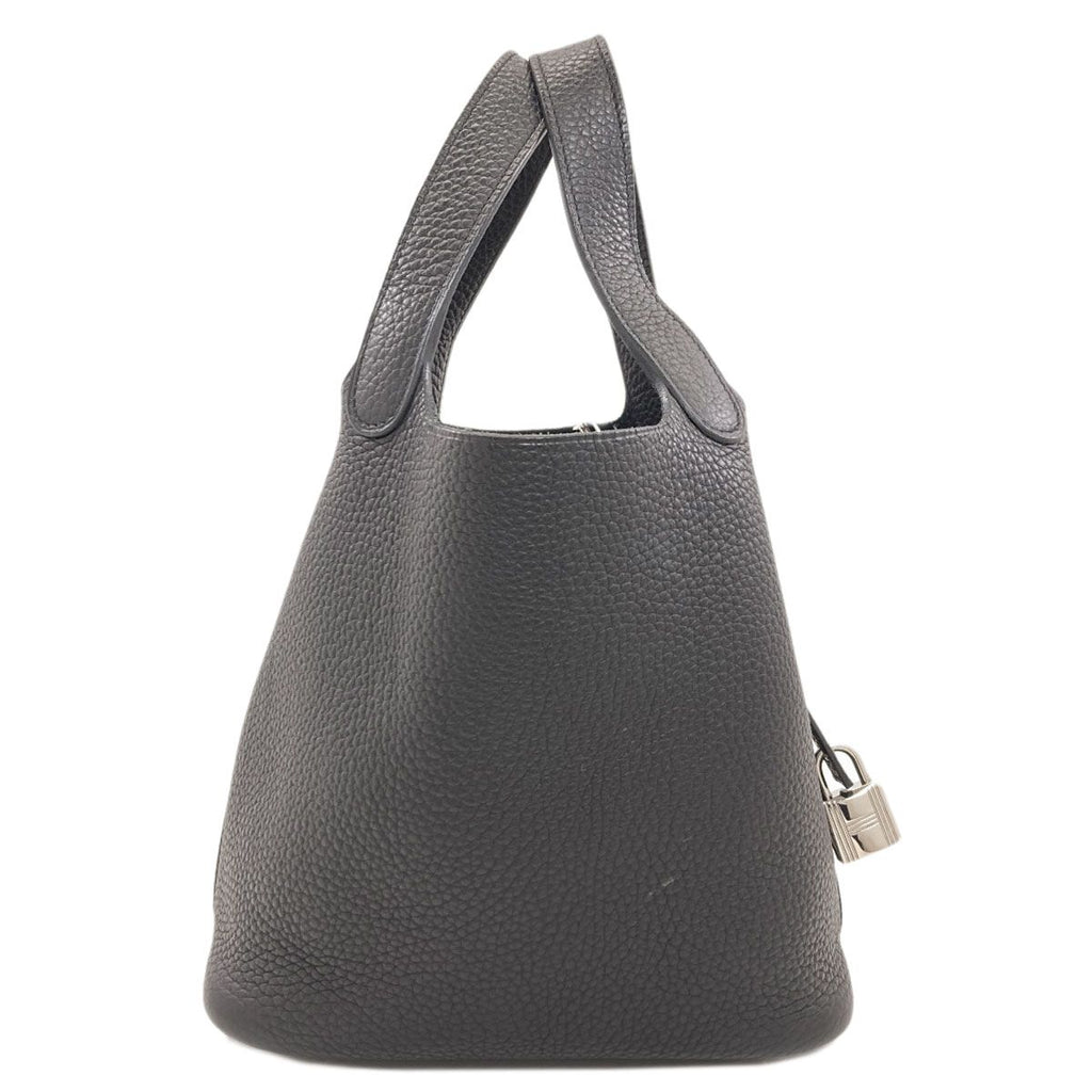 Hermes Picotin Lock PM Silver Handbag Taurillon — view 3