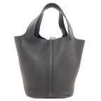 Hermes Picotin Lock PM Silver Handbag Taurillon — view 2