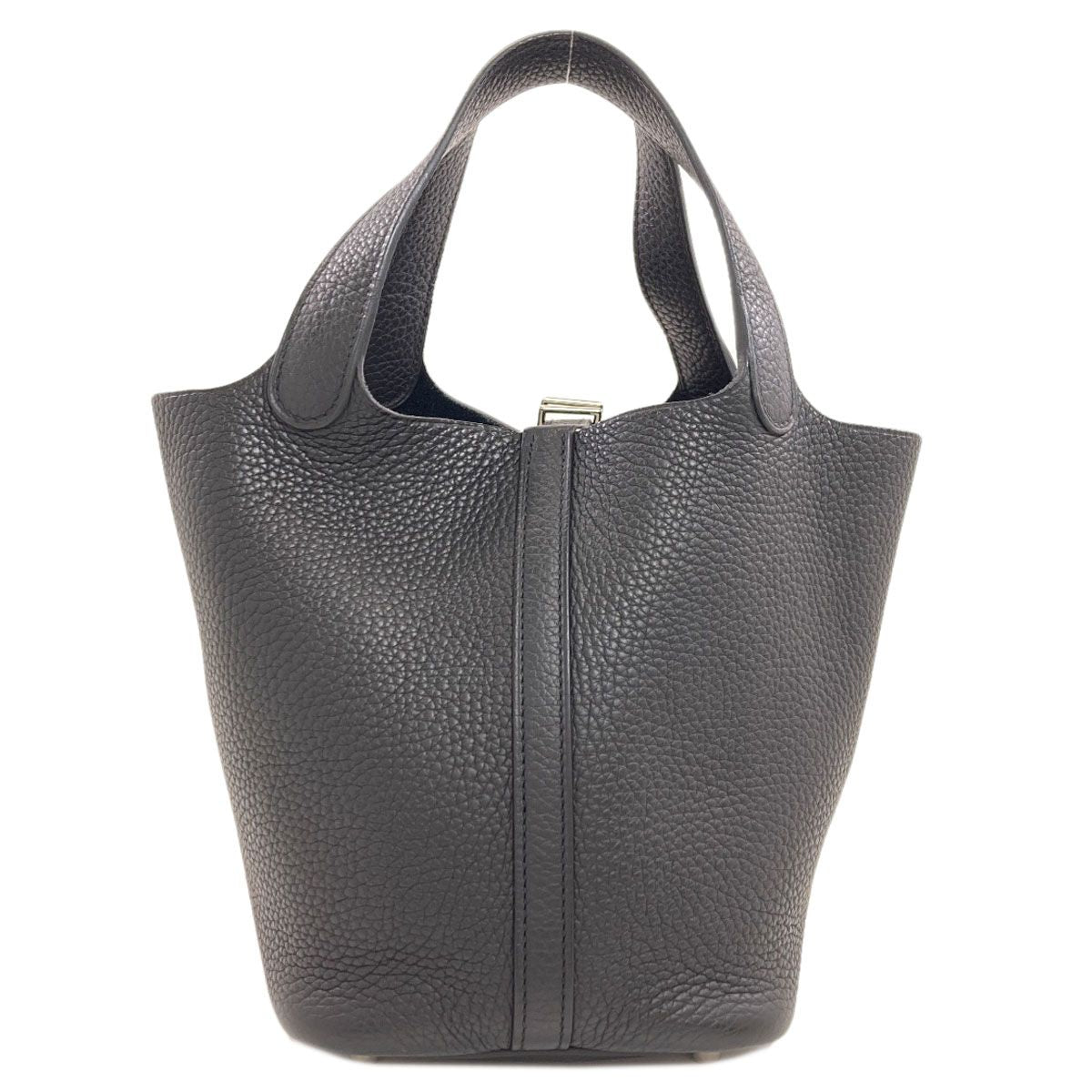 Hermes Picotin Lock PM Silver Handbag Taurillon — view 2
