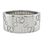 Gucci Icon Wide Ring 18k Gold 18k White Diamond — view 4