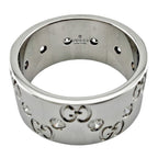 Gucci Icon Wide Ring 18k Gold 18k White Diamond — view 6