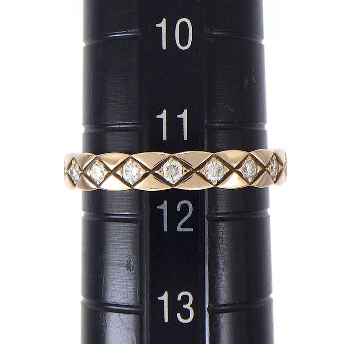 Chanel Ring Coco Crush Mini Quilted Full Eternity Points Diamond Total 52
