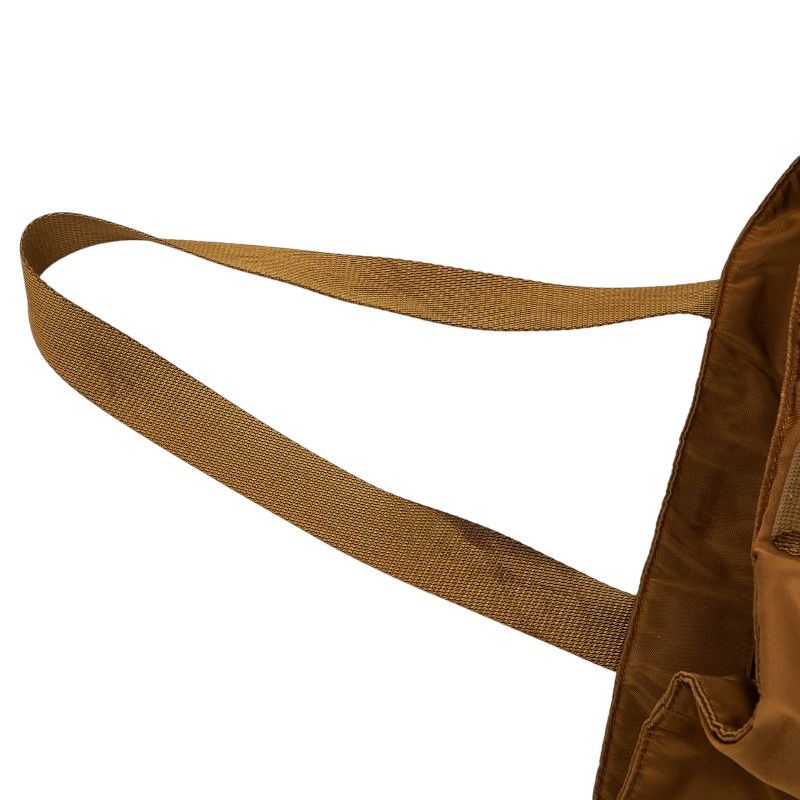 Prada Tote Shoulder Bag Brown Nylon Leather — view 8