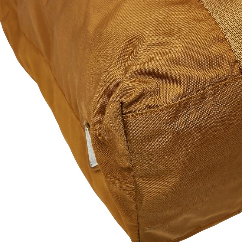 Prada Tote Shoulder Bag Brown Nylon Leather — view 4