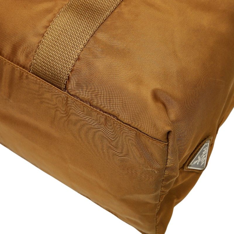 Prada Tote Shoulder Bag Brown Nylon Leather — view 6
