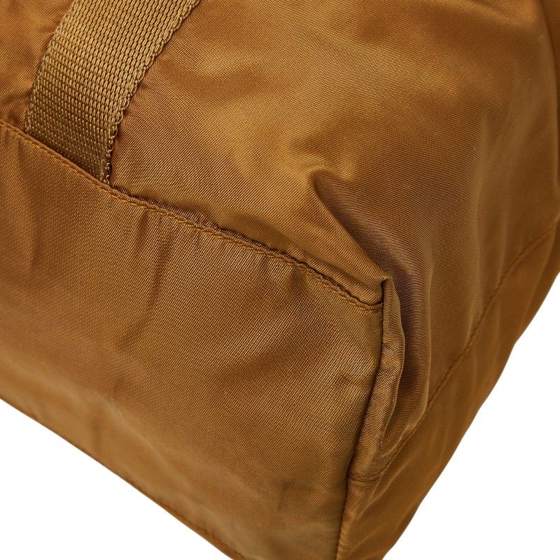 Prada Tote Shoulder Bag Brown Nylon Leather — view 5