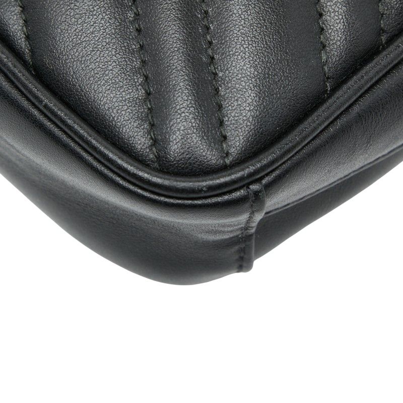 Gucci GG Marmont Chain Mini Shoulder Bag Black Leather — view 4