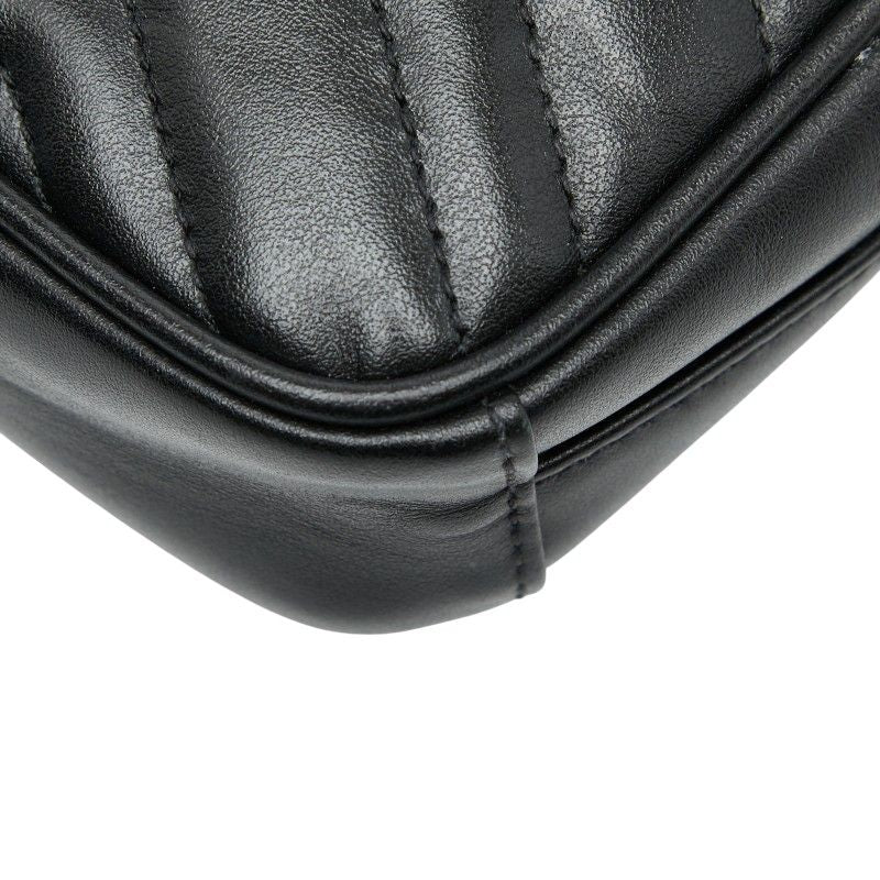 Gucci GG Marmont Chain Mini Shoulder Bag Black Leather — view 6
